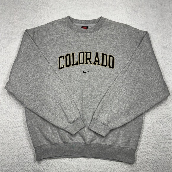 Vtg Nike Colorado CU Buffaloes Center Swoosh Crewneck Sweatshirt Men's Size L